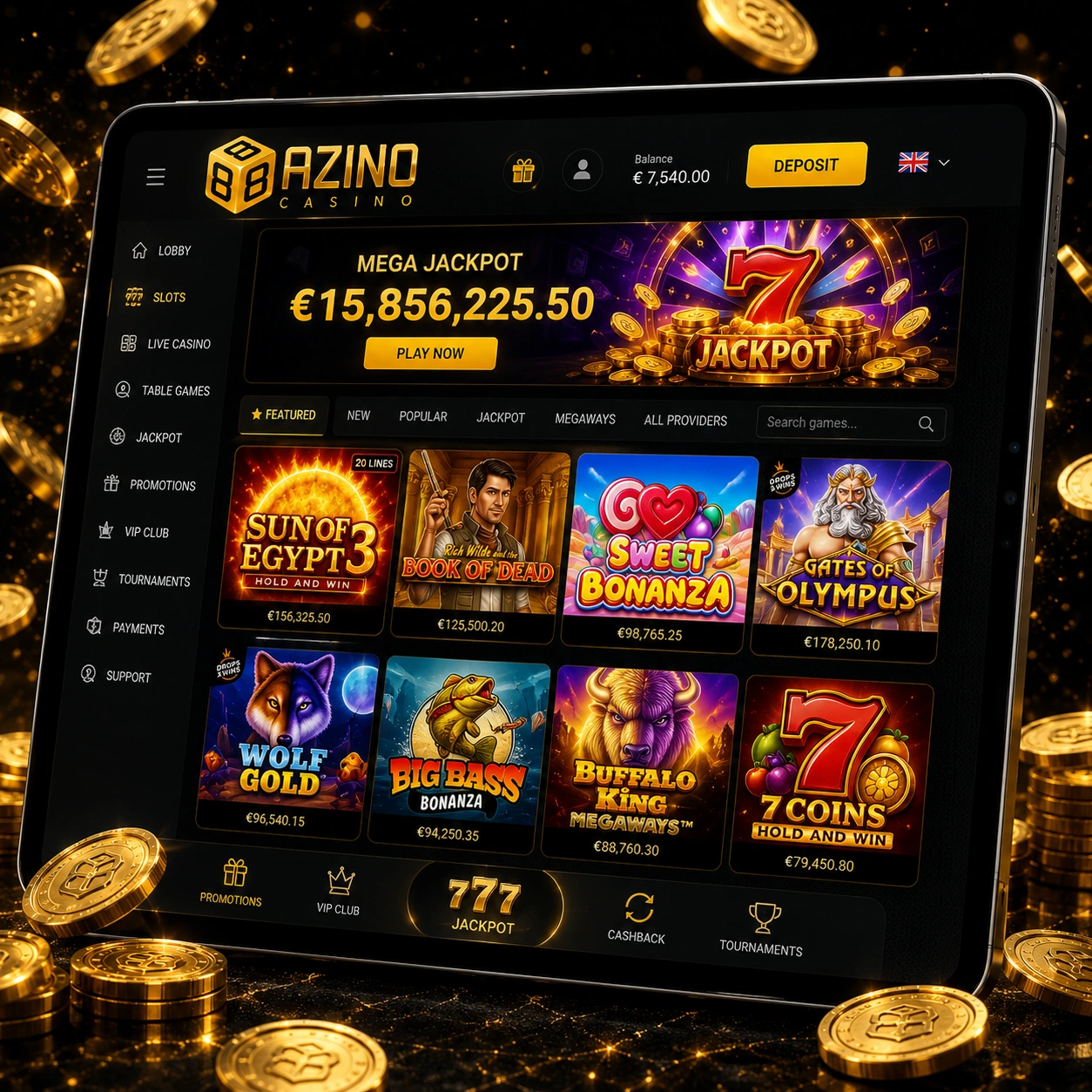 Игровые категории и слот-каталог Азино 888 казино