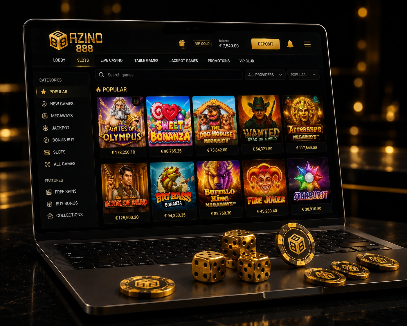 Слоты Azino 888 — игровые автоматы, бонусные механики и джекпоты